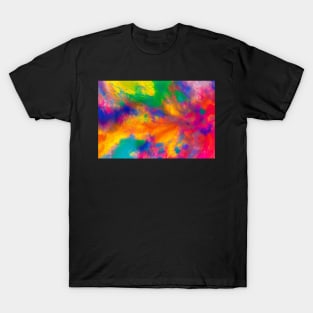 Abstract colors mixing merging cool colors environment evening sky T-Shirt